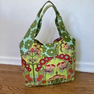Amy Butler for Kalencom Large Honeysuckle Tote Diaper Bag in Tropicali Tea Leaf